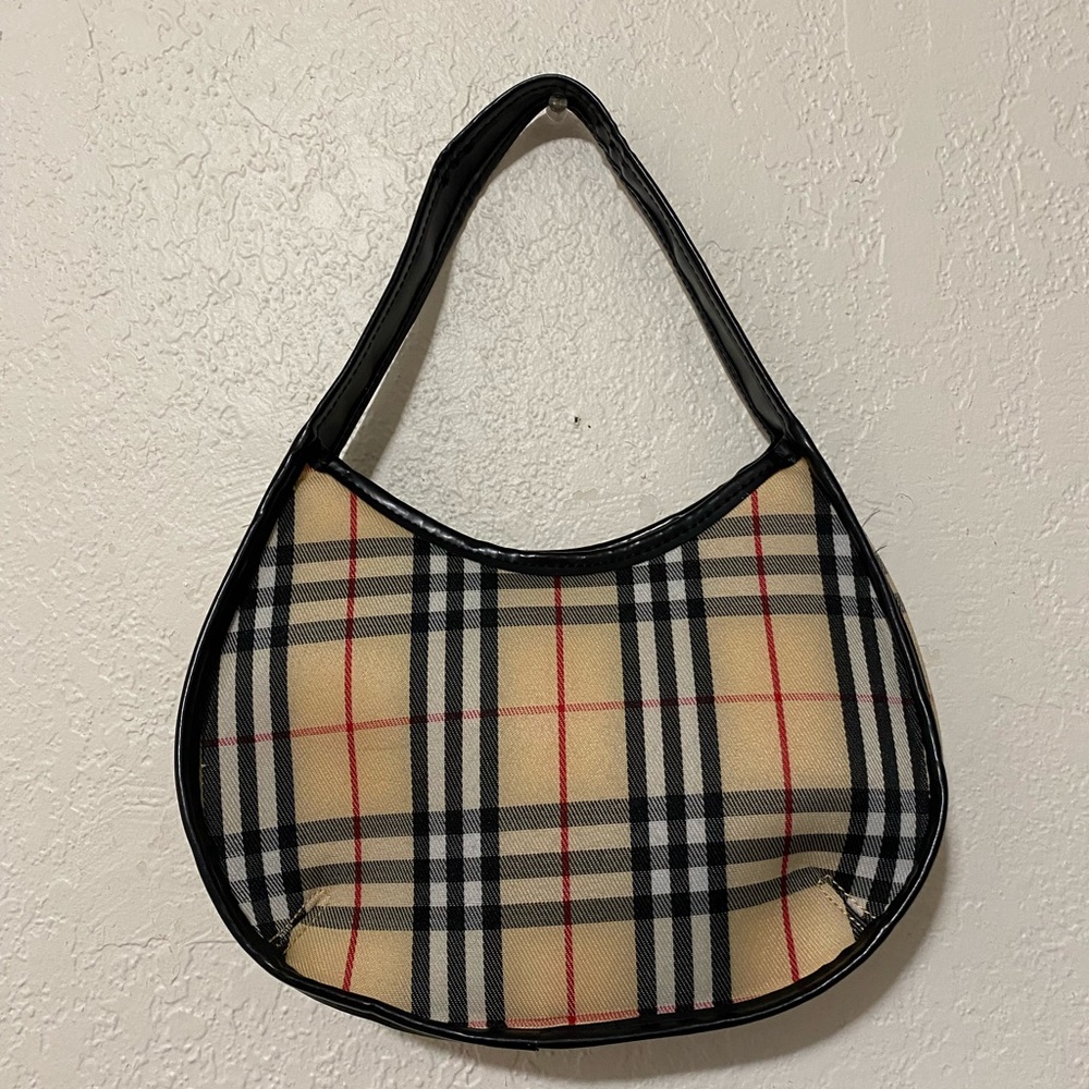 Plaid mini purse